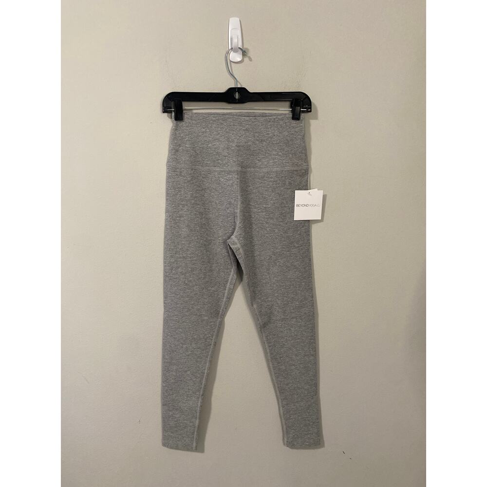 NWT Beyond Yoga Spacedye High Waisted Leggings Silver Grey, Size Large